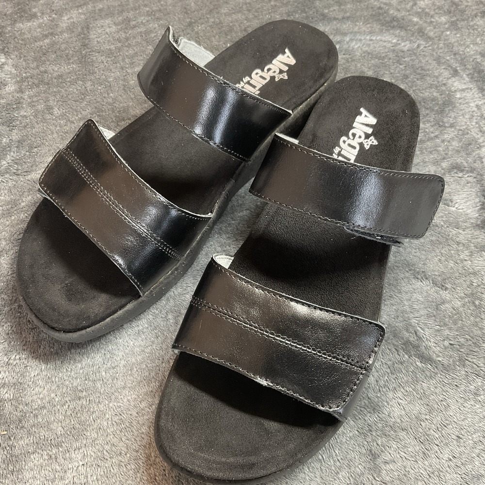 Alegria | Women's Mena Men-7441 Black Comfort Sandals Sz 38 Us 8 EUC